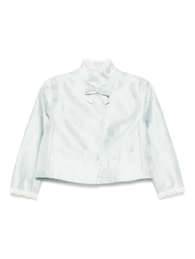 Shiatzy Chen Jacquard Jacket In Blue