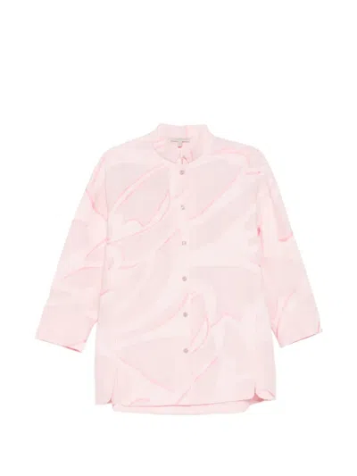 Shiatzy Chen Jacquard Stand-collar Jacket In Multi