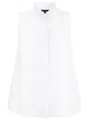 Shiatzy Chen Lace-trim Sleeveless Shirt In White
