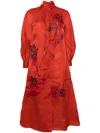 Shiatzy Chen Libre Collection Embroidered Dress In 红色