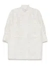 Shiatzy Chen Mandarin-collar Jacquard Jacket In White