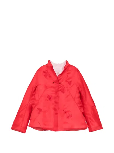 Shiatzy Chen Oganza Embroidered Jacket Two-piece Set In Red