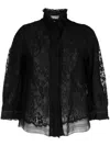 Shiatzy Chen Lace Collar Jacket Set In Z Black