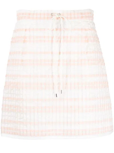 Shiatzy Chen Pleated Drawstring Skirt In Pink