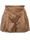 Shiatzy Chen Plenteous Crease-effect Shorts In Brown