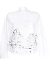 Shiatzy Chen Renascent Collection Floral-print Jacket In White
