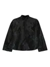 Shiatzy Chen Scape-of-curve Cropped Jacket In Black