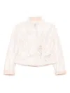 Shiatzy Chen Scape-of-curve Cropped Jacket In Pink