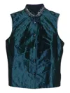 Shiatzy Chen Scape-of-curve Embellished Gilet In Multi