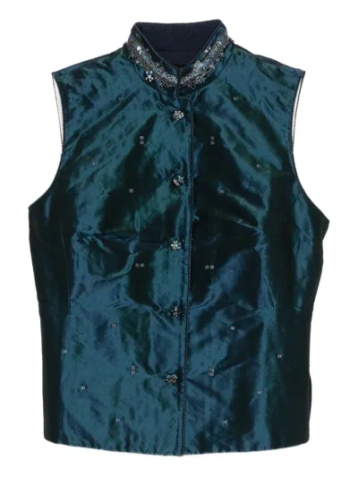 Shiatzy Chen Scape-of-curve Embellished Gilet In Multi