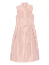 Shiatzy Chen Scape-of-curve Embroidered Coat In Pink