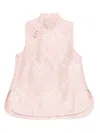Shiatzy Chen Scape-of-curve Embroidered Gilet In Pink