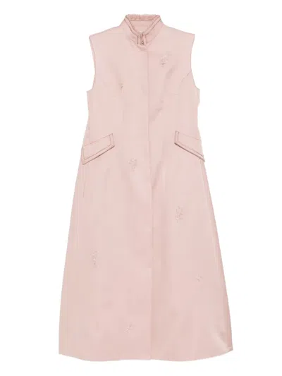 Shiatzy Chen Scape-of-curve Embroidered Vest In Pink