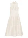 Shiatzy Chen Scape-of-curve Jacquard Dress In Neutral