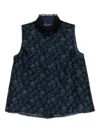 Shiatzy Chen Scape-of-curve Printed Gilet In Blue