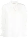 Shiatzy Chen See-through Silk Shirt In White