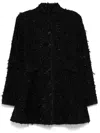 Shiatzy Chen Sense Of Ink Collection Tweed Jacket In 黑色