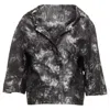 Shiatzy Chen Silk Bow Detail Round Cut Cocoon Jacket In Black