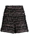 Shiatzy Chen Tweed High-waist Shorts In Multicolour