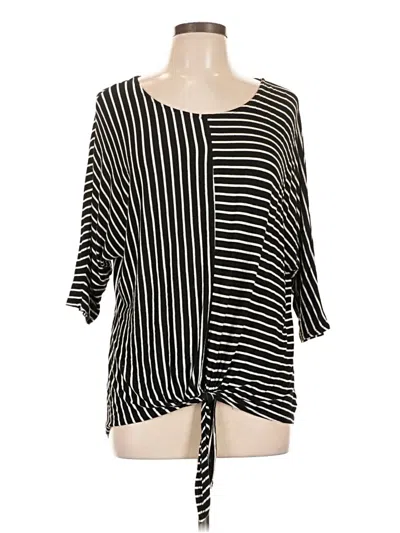 Pre-owned Shiela Rose 3/4 Sleeve Blouse In Black