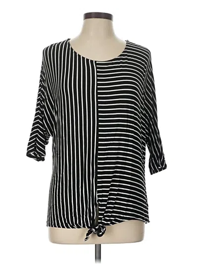 Pre-owned Shiela Rose 3/4 Sleeve T-shirt In Black