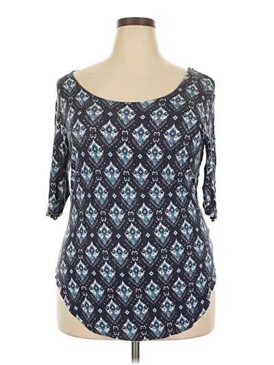 Pre-owned Shiela Rose 3/4 Sleeve T-shirt In Blue