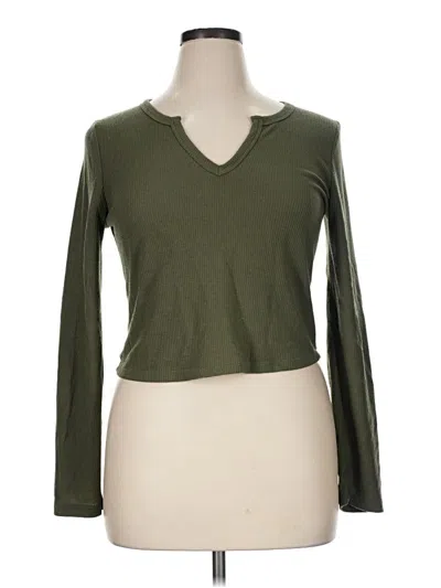 Pre-owned Shiela Rose Long Sleeve T-shirt In Green