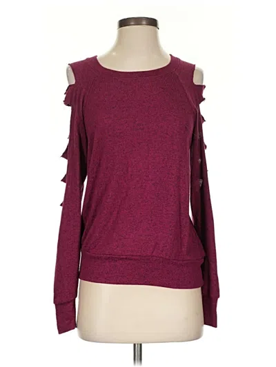 Pre-owned Shiela Rose Pullover Sweater In Burgundy