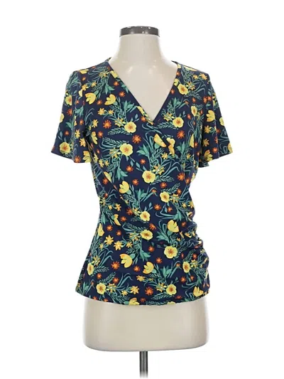 Pre-owned Shiela Rose Short Sleeve Blouse In Blue