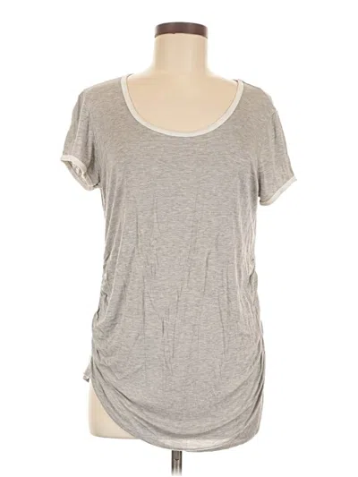 Pre-owned Shiela Rose Short Sleeve Top Gray Scoop Neck Tops