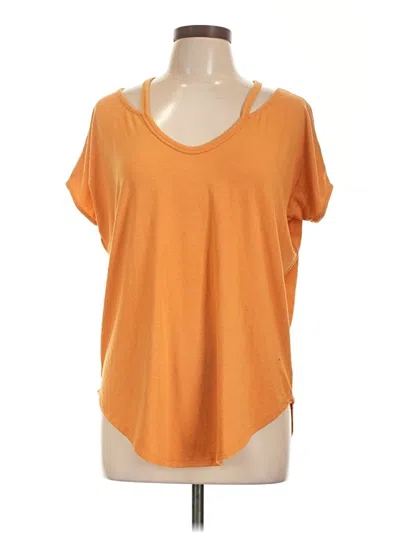 Pre-owned Shiela Rose Short Sleeve Top Orange Cold Shoulder Neckline Tops