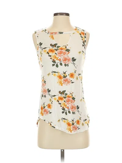 Pre-owned Shiela Rose Sleeveless Blouse In White