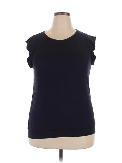 Pre-owned Shiela Rose Sleeveless Top Black Ruffles Neckline Tops