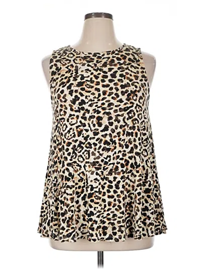 Pre-owned Shiela Rose Sleeveless Top Brown Halter Neckline Tops