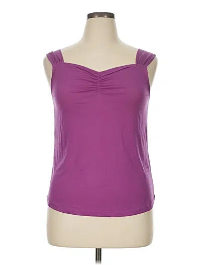 Pre-owned Shiela Rose Sleeveless Top Purple Sweetheart Neckline Tops