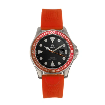 Shield Freedive Quartz Black Dial Men's Watch Sldsh115-2 In Red
