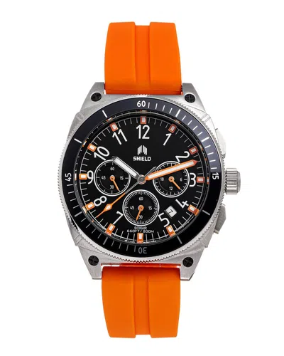 Shield Sonar Black Dial Mens Watch Sldsh113-2 In Black / Orange