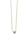 Shihara 18kt Yellow Gold One Stone Diamond Necklace In Gold