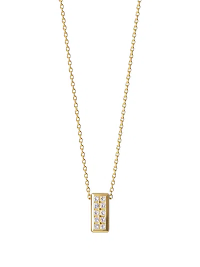 Shihara Brick-pendant Diamond Necklace In Gold