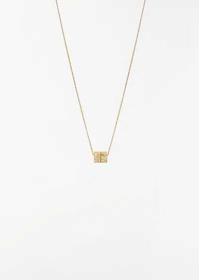 Shihara Diamond Cube Necklace In Gold