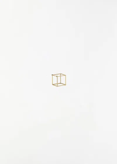 Shihara Diamond Square Earring 15 In 18k Yellow Gold
