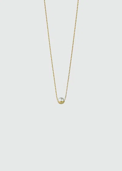 Shihara Half Pearl Necklace In 18k Yellow Gold