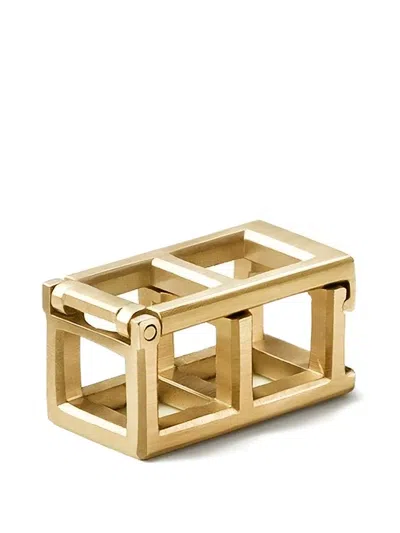 Shihara Node Double-square Clasp In Gold