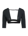 Shimmy Woman Top Black Size L Polyester, Elastane In Black