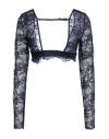 Shimmy Woman Top Midnight Blue Size L Nylon, Elastane