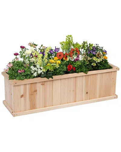 Shine Co. 40in Cedar Raised Garden Bed Planter Box With Liner In Multi