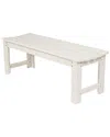 Shine Co. 4ft Backless Garden Bench With Hydro-tex Finish In Off-white