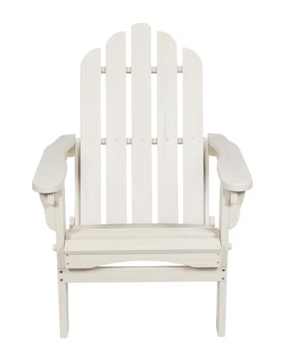 Shine Co. Adirondack Folding Chair With Hydro-tex Finish In Off-white