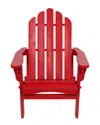 Shine Co. Marina Ii Adirondack Chair With Hydro-tex Finish In Red