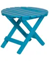 Shine Co. Adirondack Folding Table With Hydro-tex Finish In Aqua